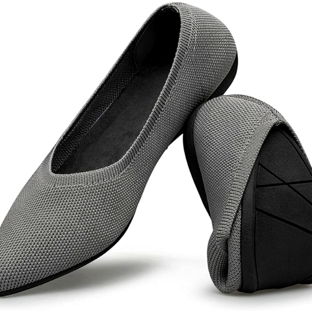 Grey Size 8 Ballet Flats